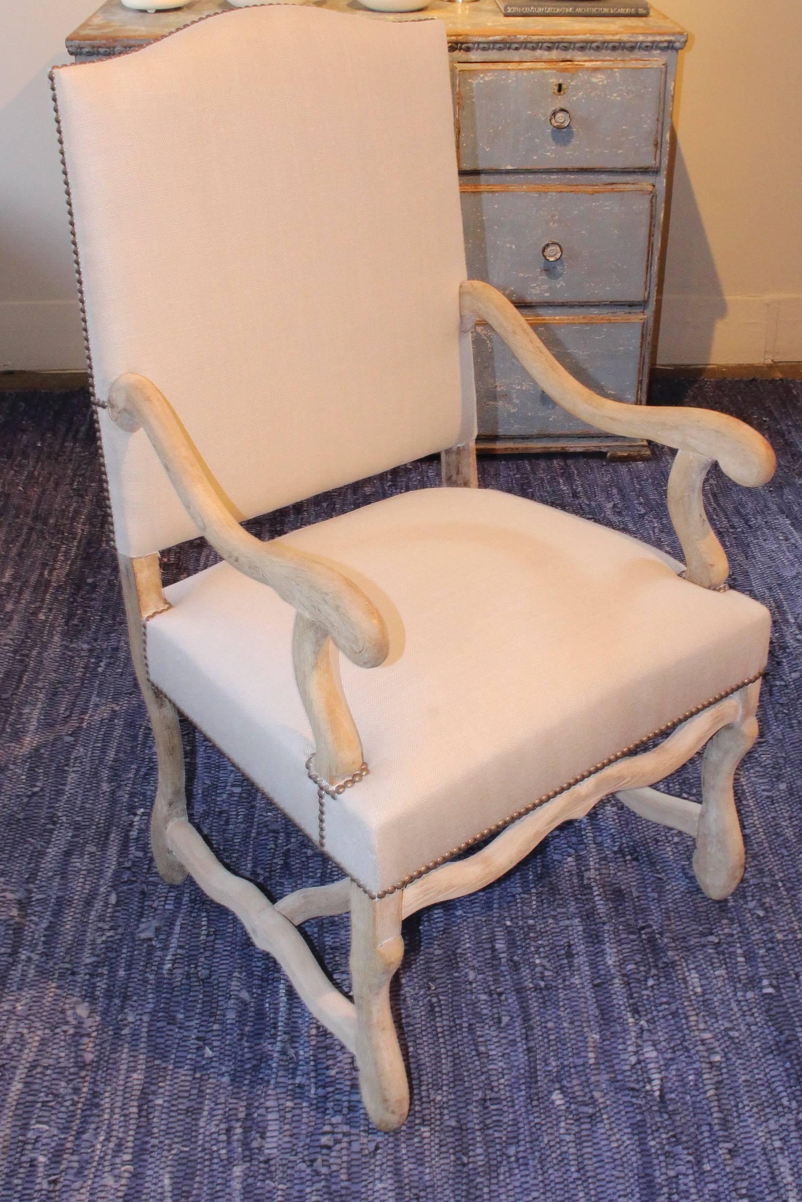 20th Century French High Back Os de Mouton Armchair For Sale 2