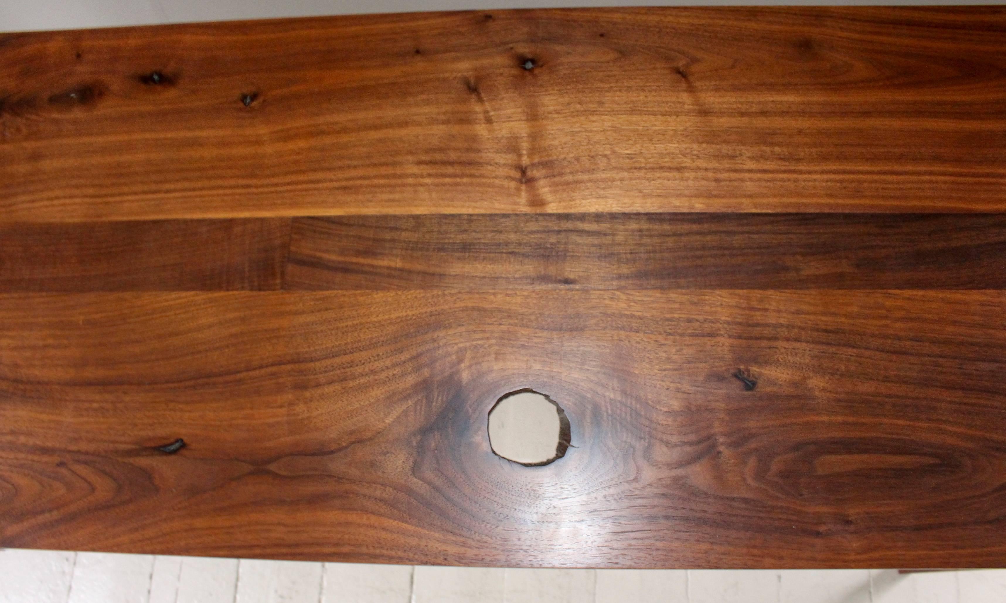 Custom Handmade Walnut Console Table For Sale 3
