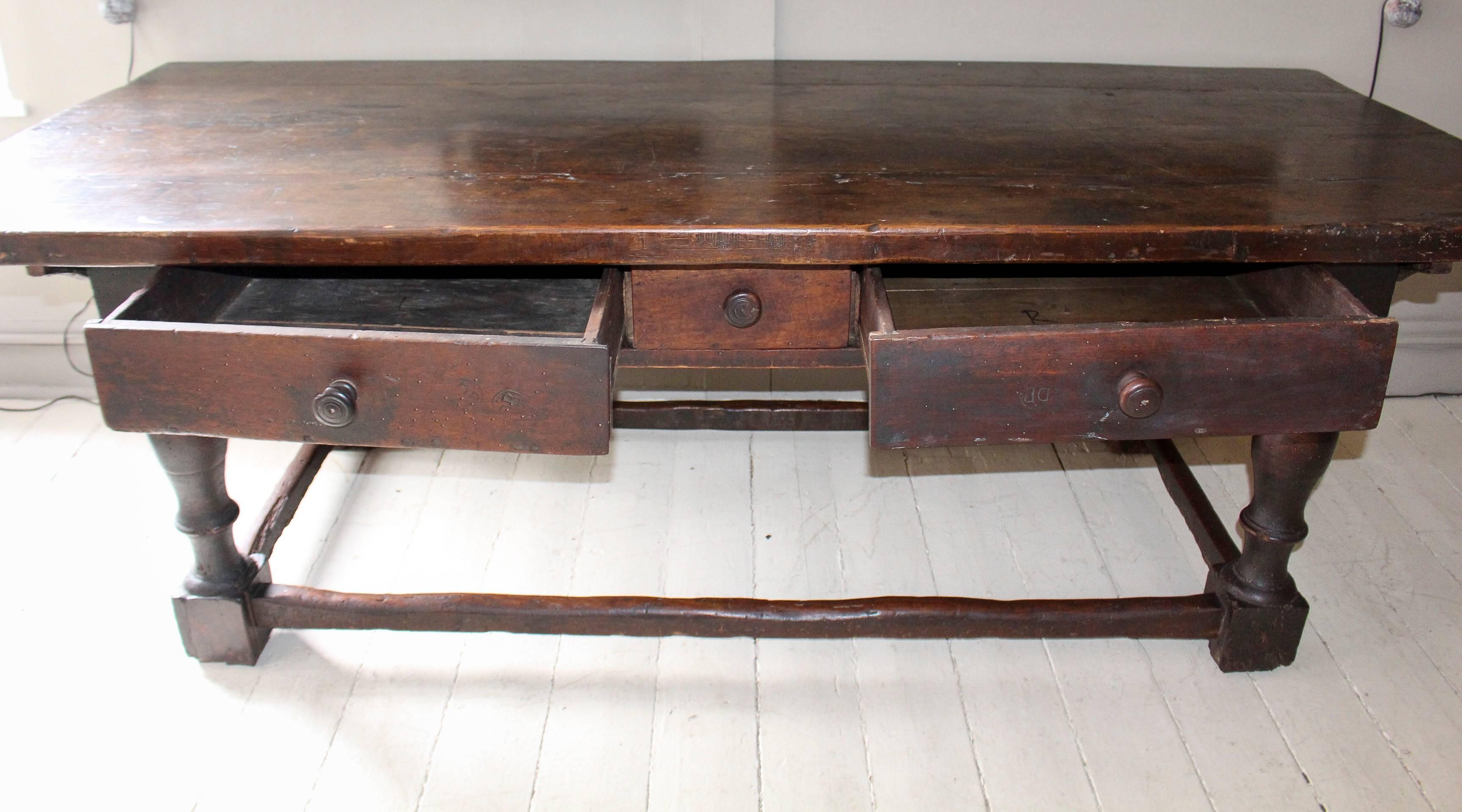 18th Century Italian Library Table In Good Condition For Sale In New Preston, CT