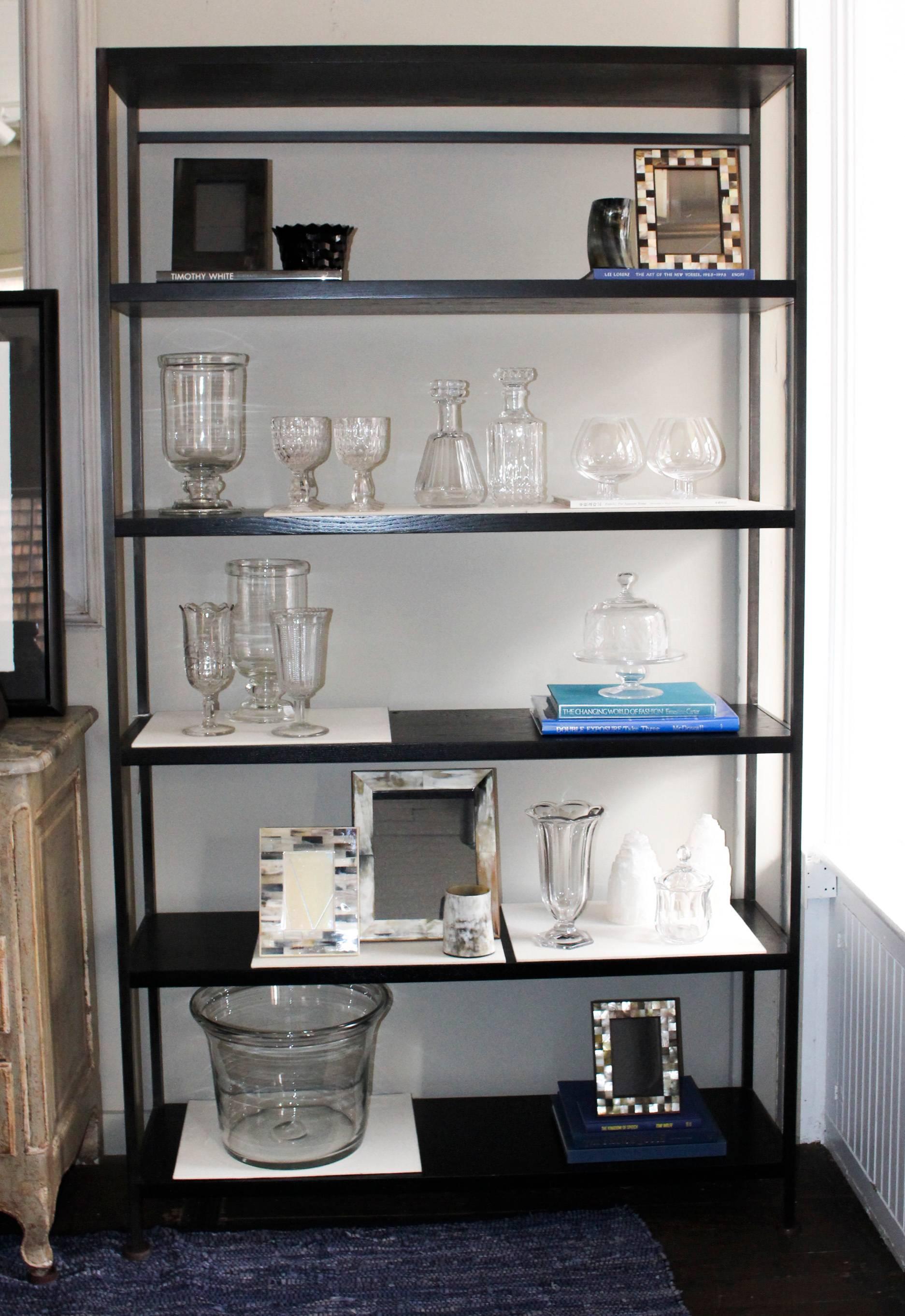 Custom Steel and Ash Bookcase Etagere For Sale 3