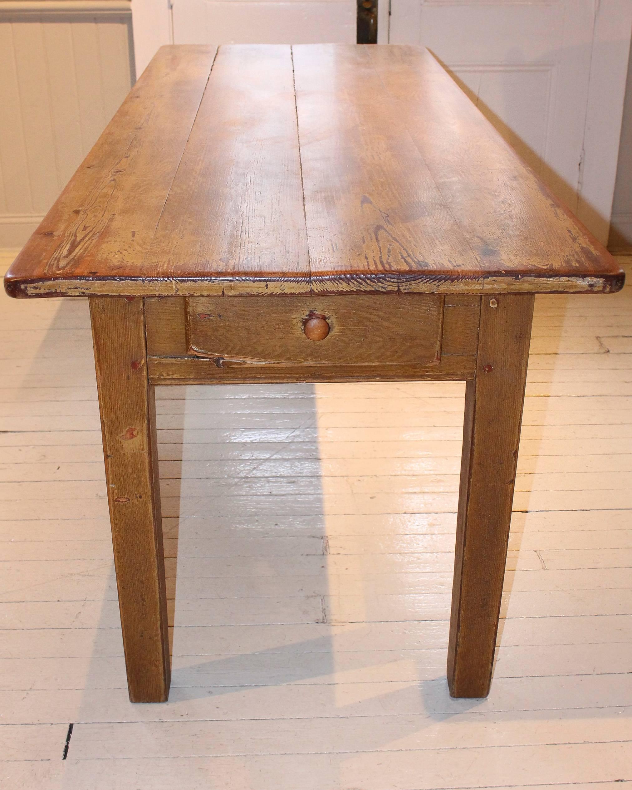 Antique Long Two-Drawer Table For Sale 1