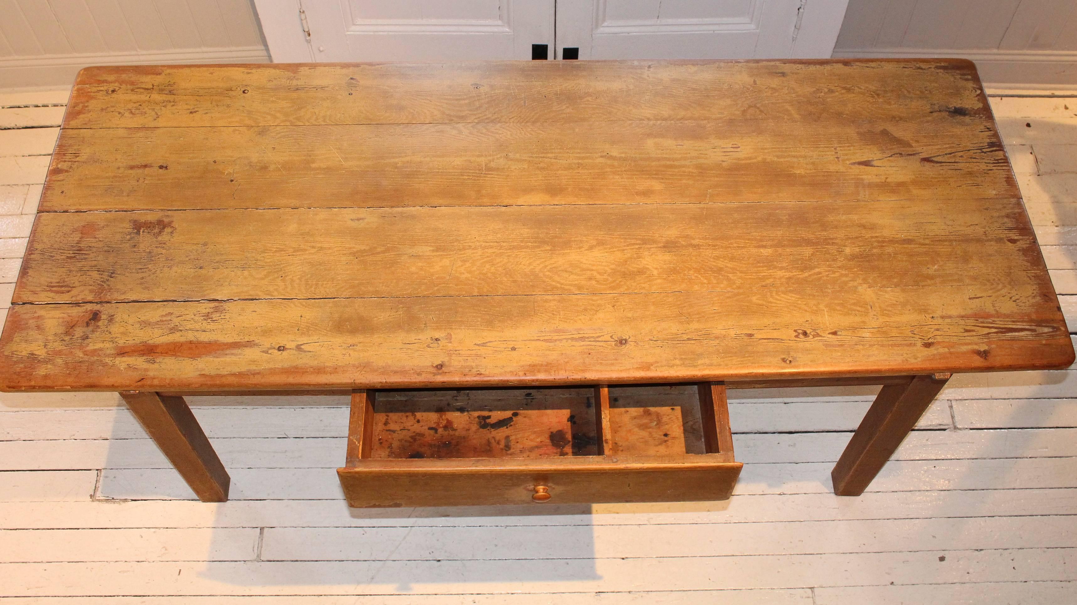 Antique Long Two-Drawer Table For Sale 5