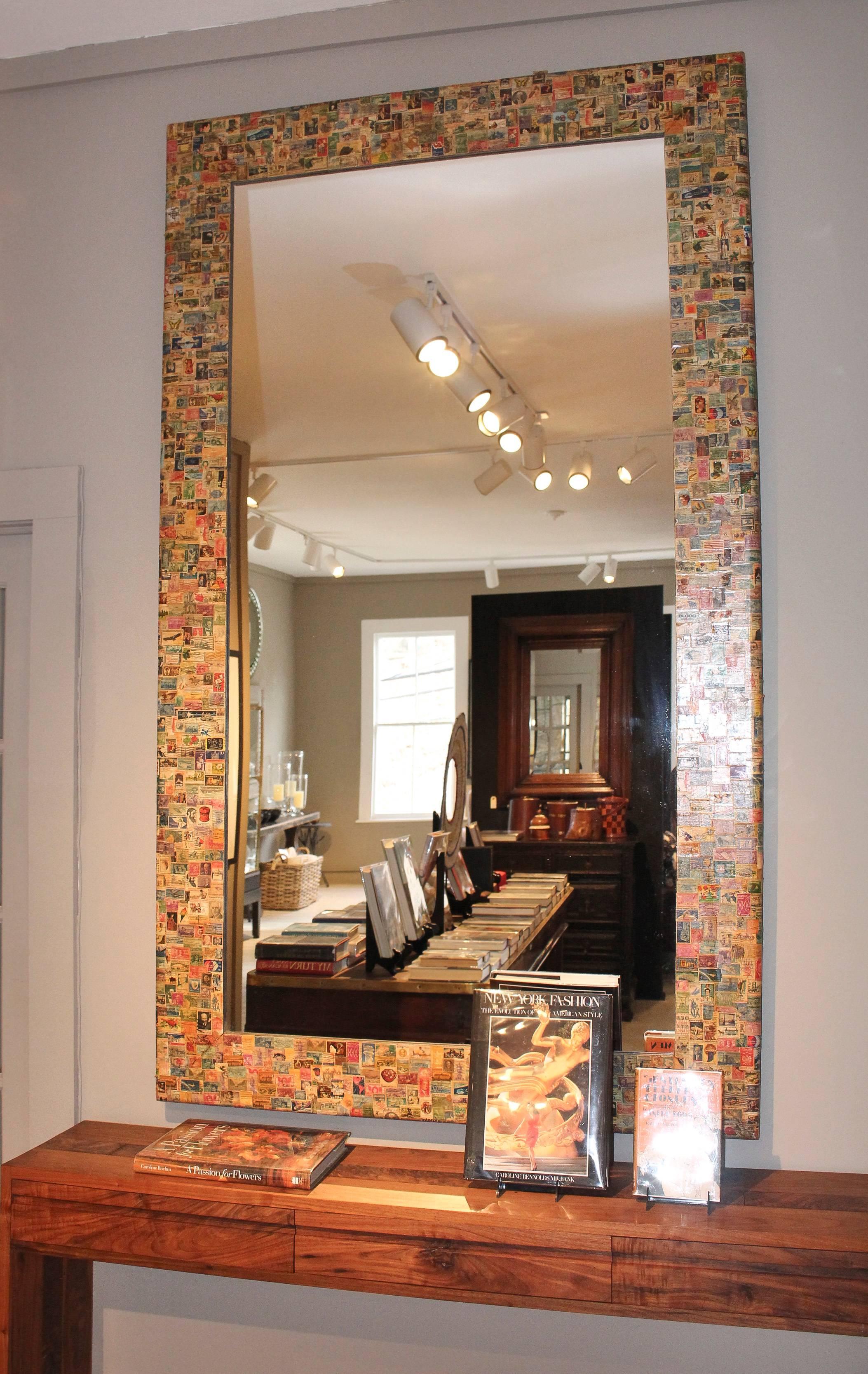 20th Century Postage Stamp Mirror For Sale 1