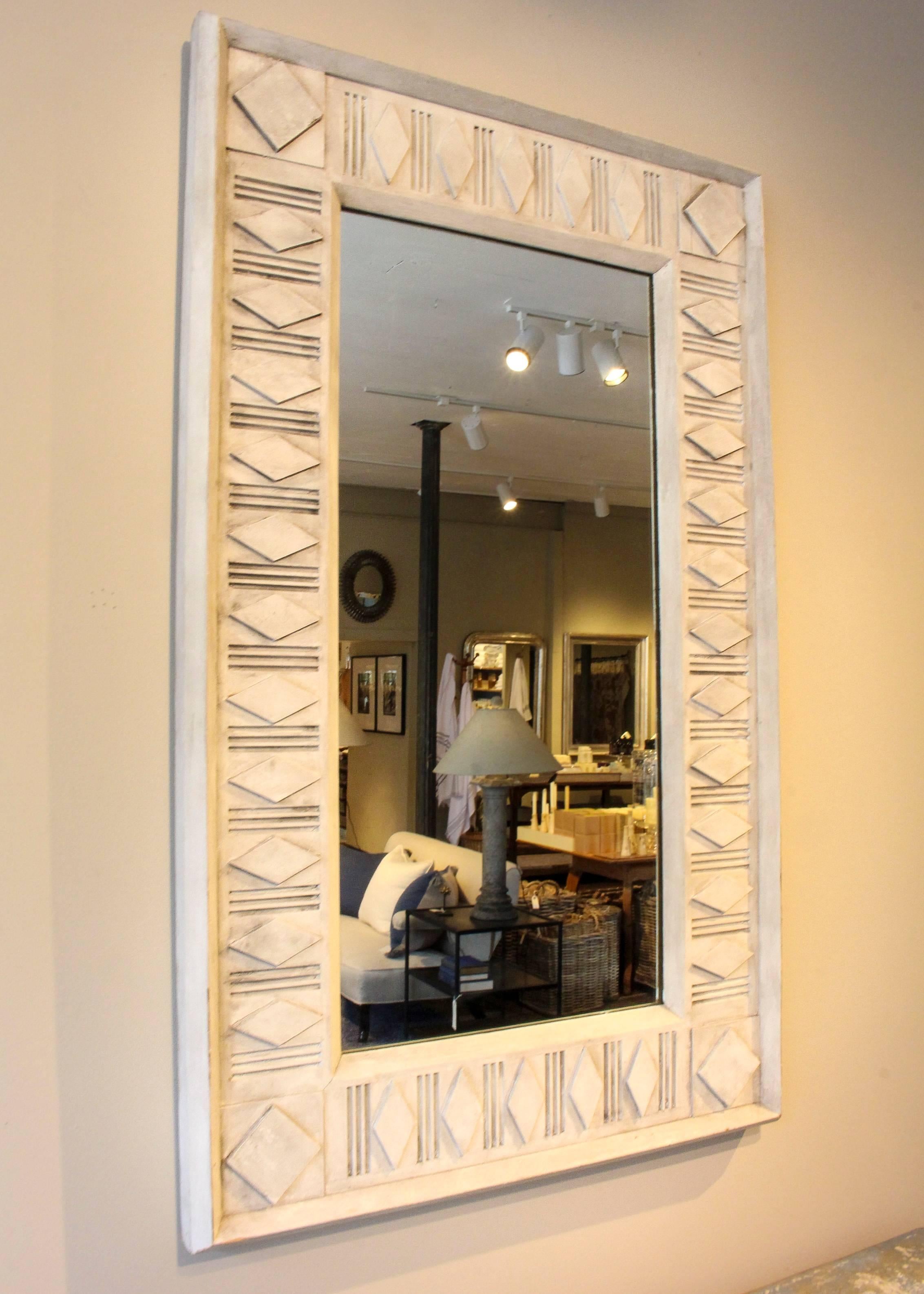 American Rectangle Painted Architectural Mirror