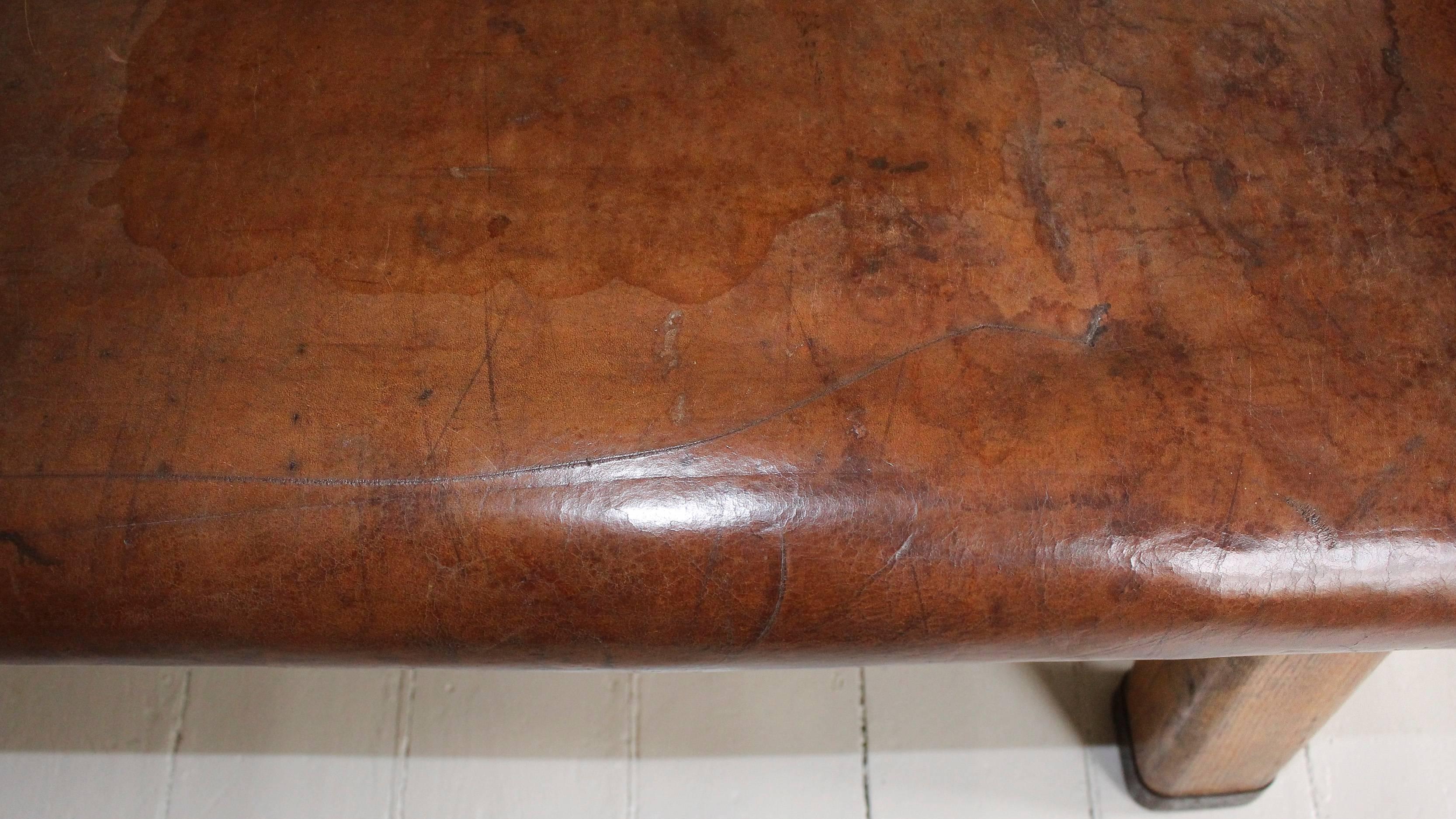 French Leather Gym Bench 1