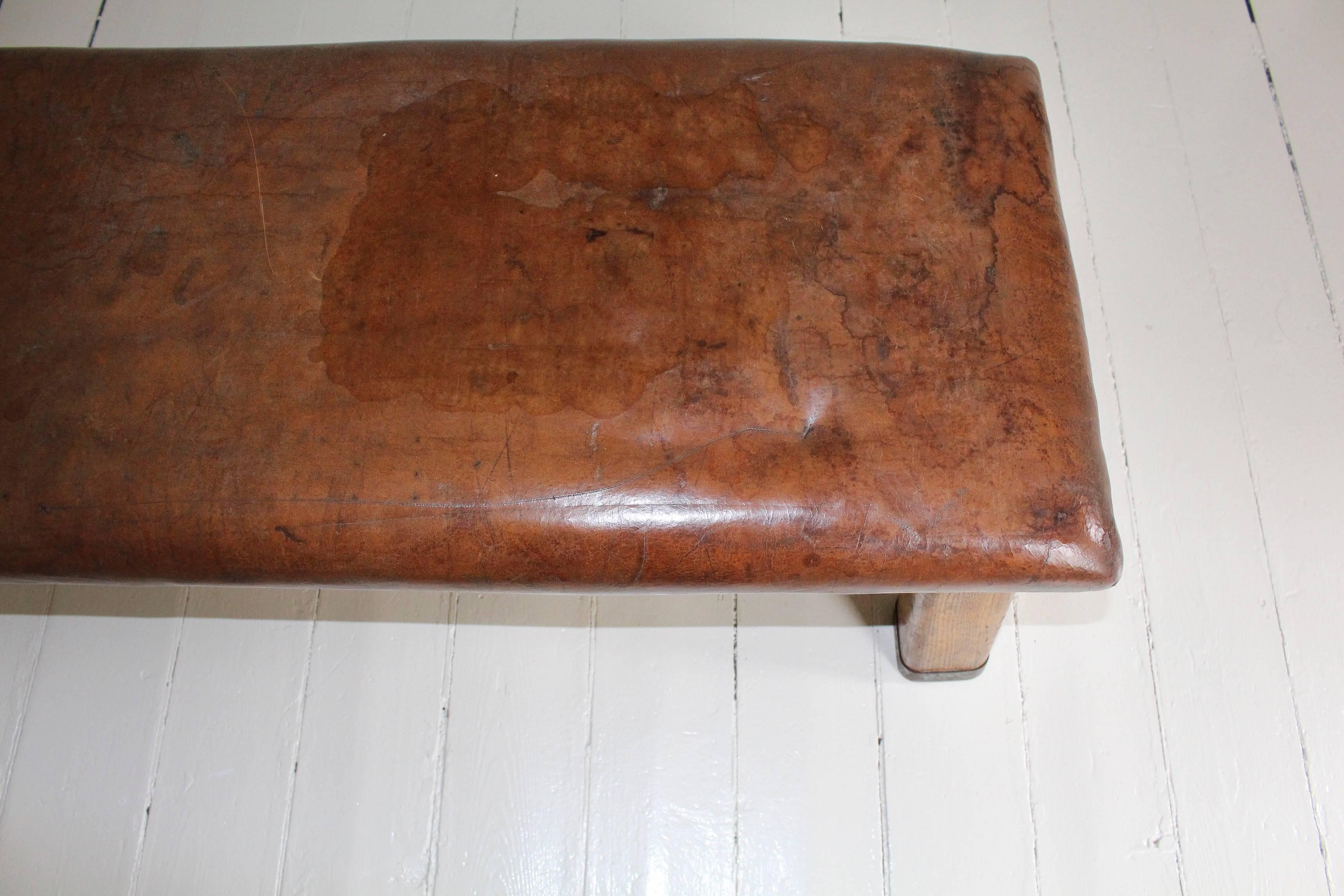 French Leather Gym Bench 2