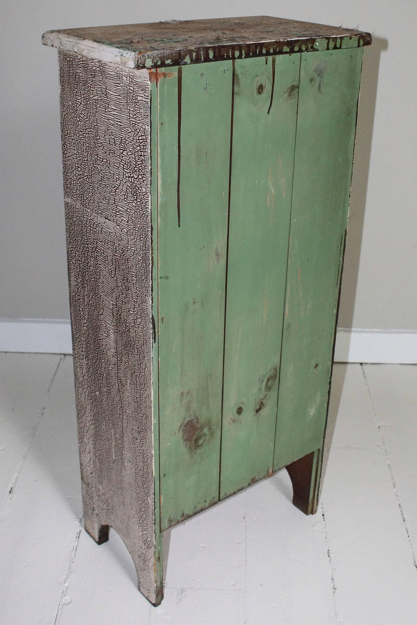 Vintage Attic Chest In Distressed Condition For Sale In New Preston, CT