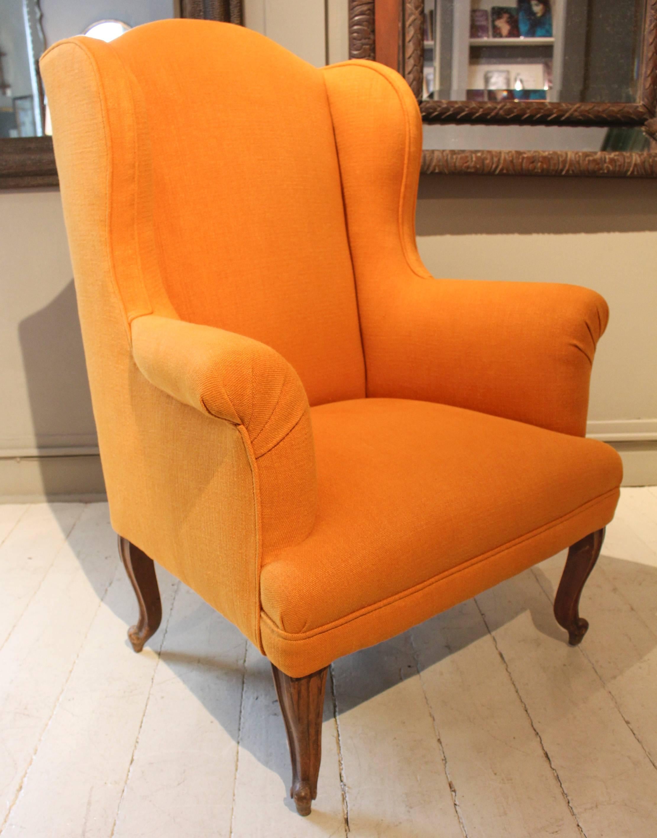 19th c France Petite Wingback Chair In Good Condition In New Preston, CT
