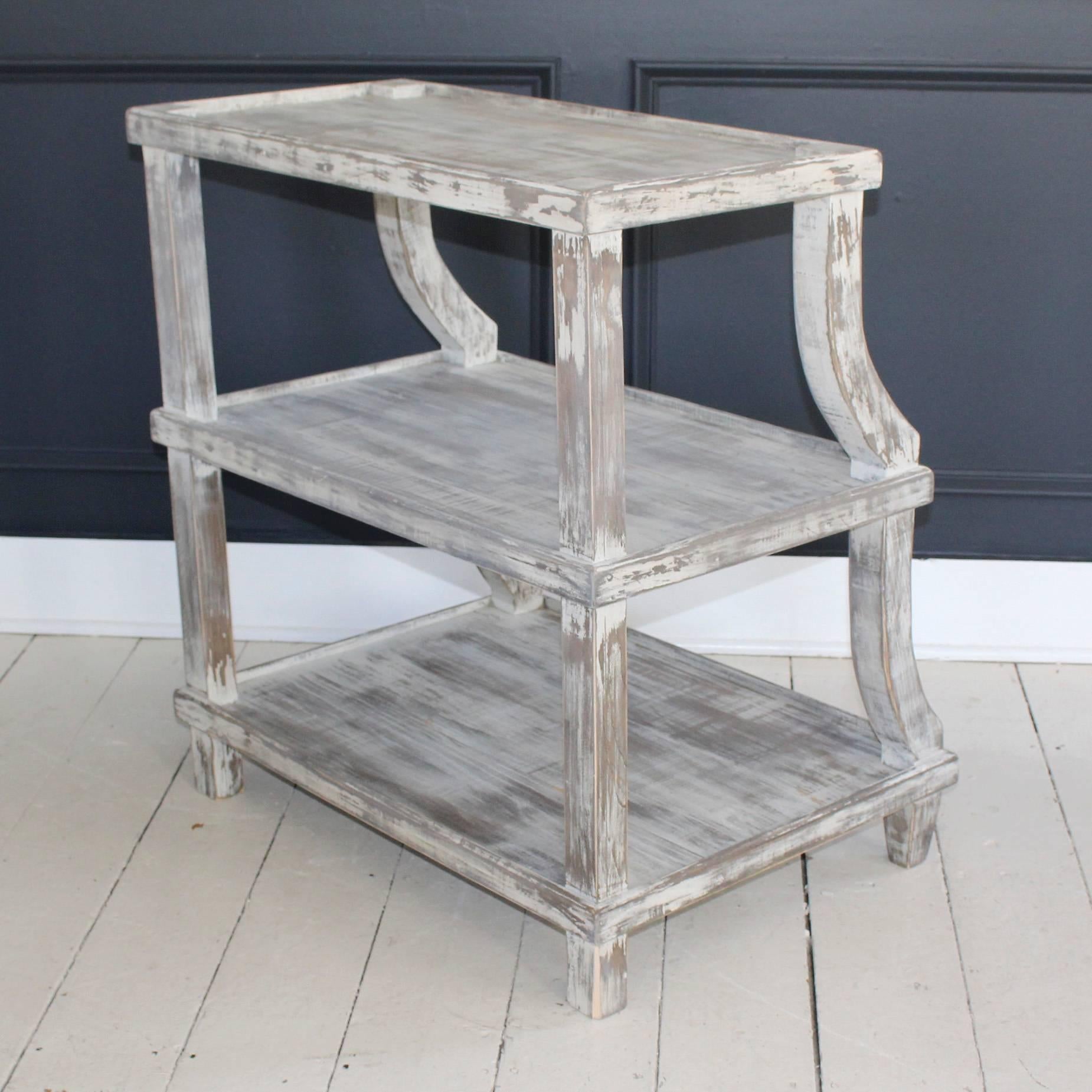 Custom-Built Three-Tier Side Table For Sale 3