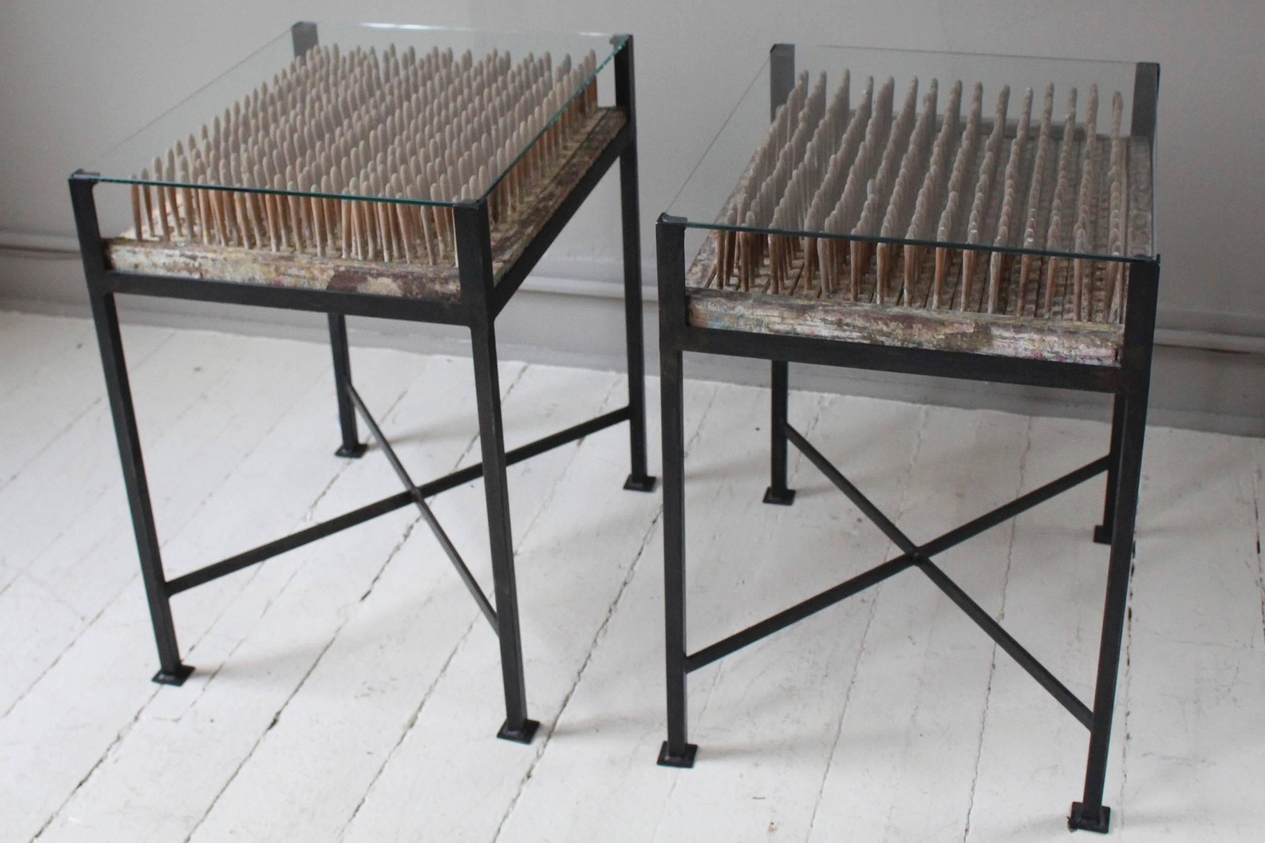 American Pair of Custom One-of-a-Kind Balloon Mold Tables For Sale