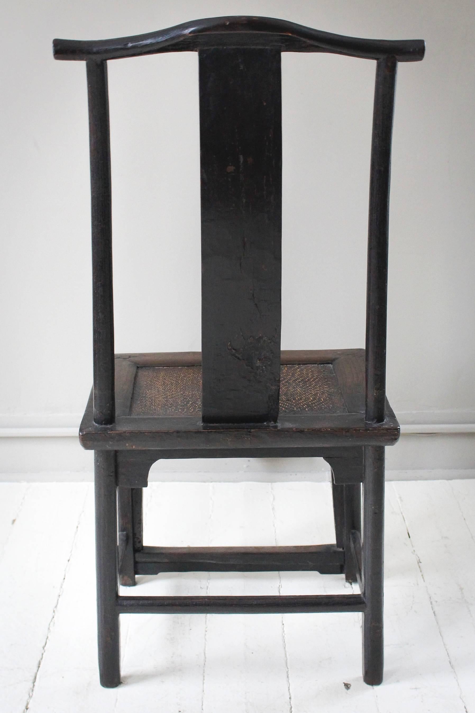 19th Century Pair of Antique Yoke-Back Chinese Chairs