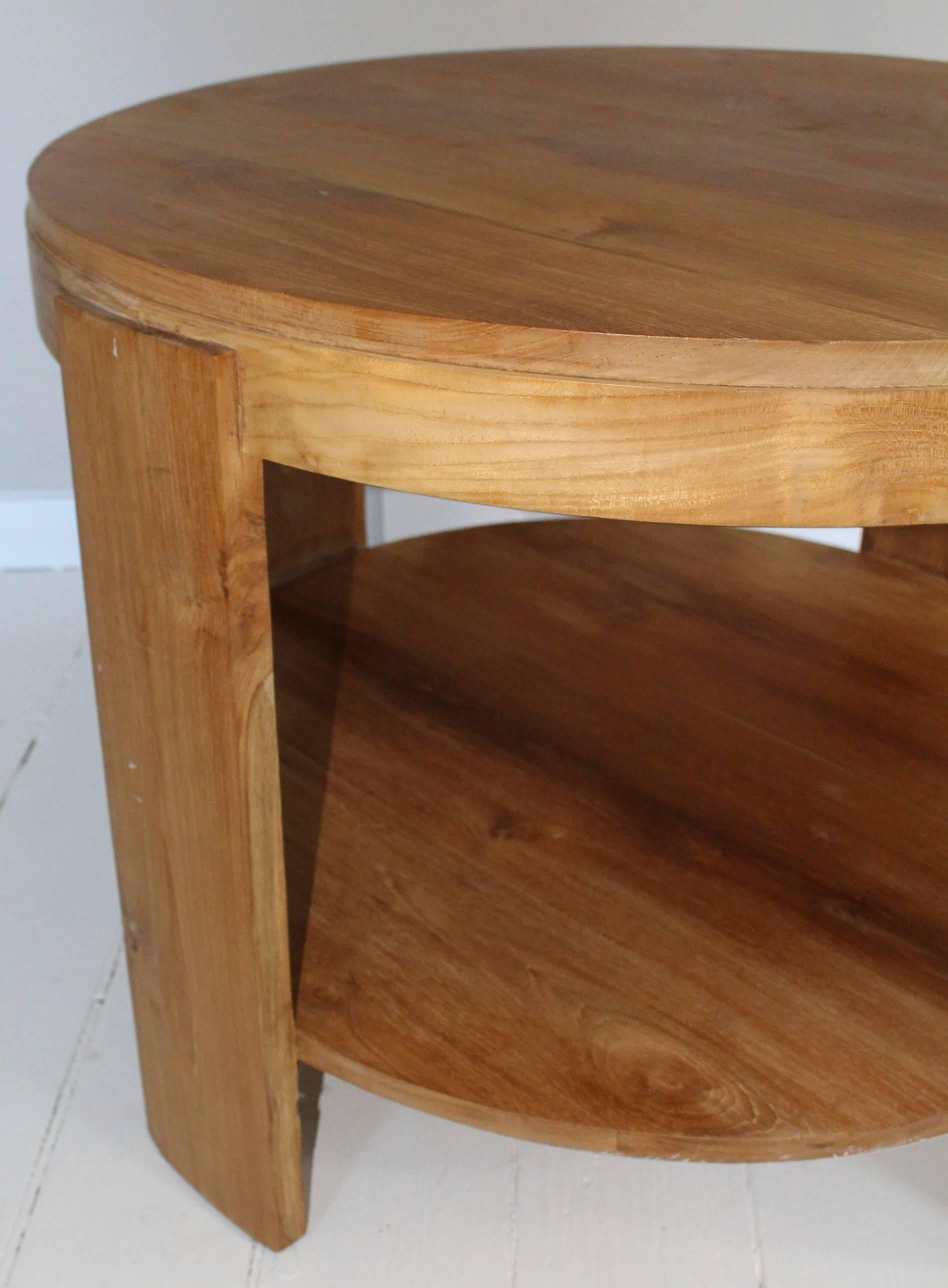 Bleached Oak Modern Tiered Table For Sale 1