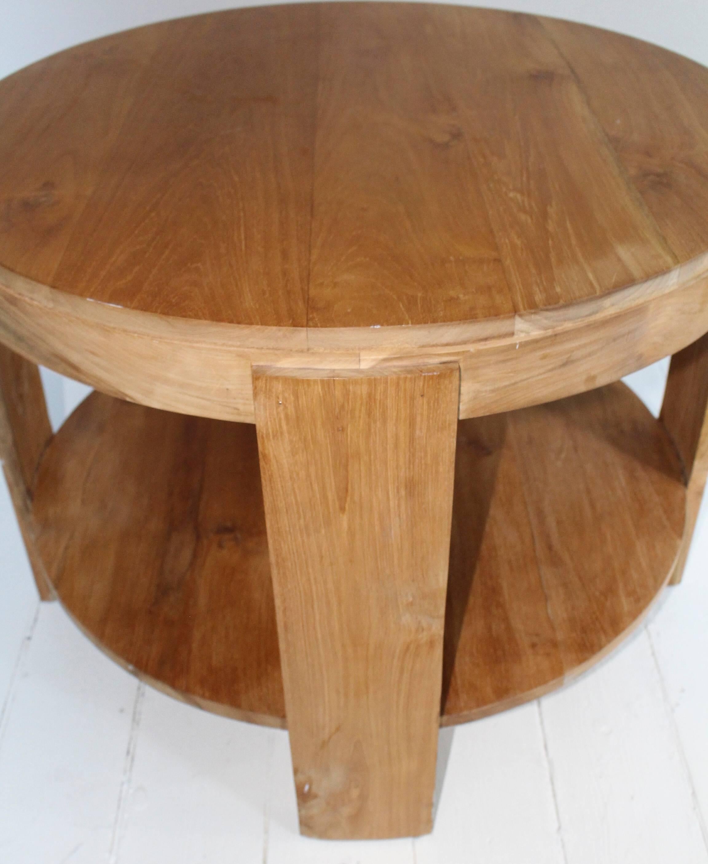 Bleached Oak Modern Tiered Table For Sale 2