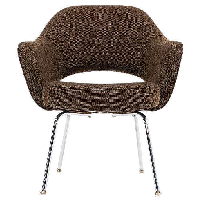 1970 Eero Saarinen for Knoll Executive Desk or Dining Chair in Hopsack Fabric