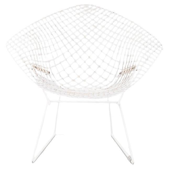 Harry Bertoia for Knoll Diamond Lounge Chair in bianco degli anni '80