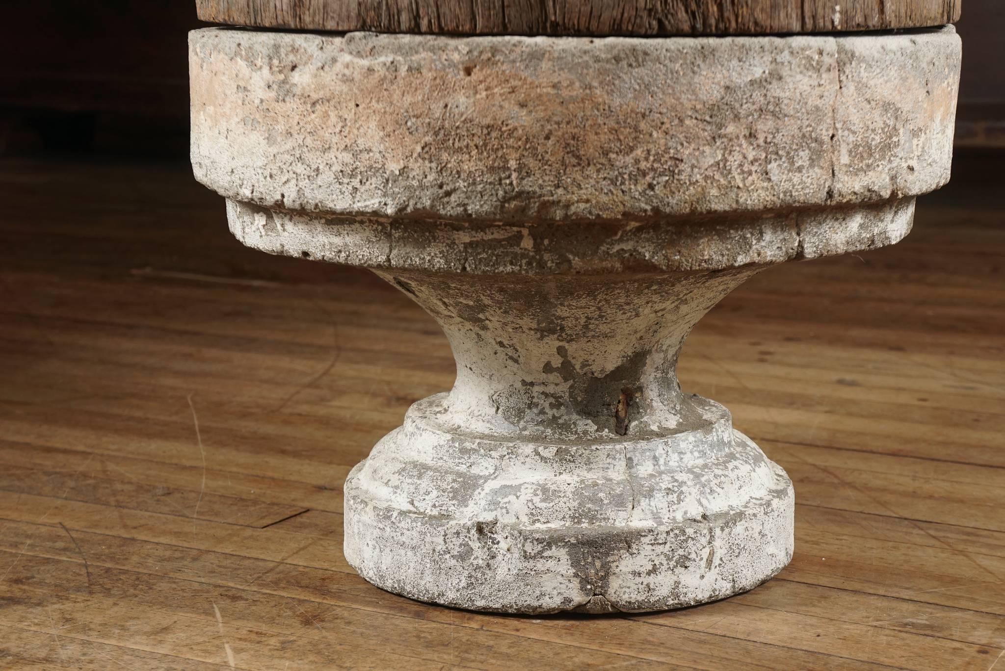 American Wood Gear Pedestal Base Table