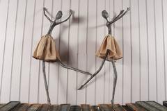 Pair of Bronze Ballerinas
