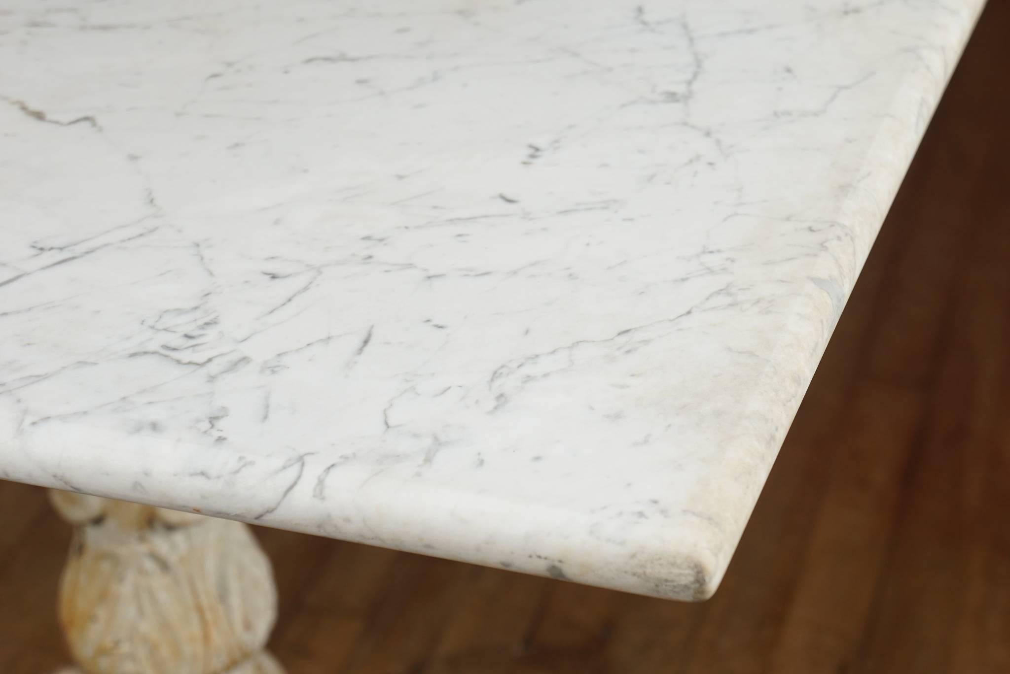 Marble Garden Table In Excellent Condition For Sale In Hudson, NY