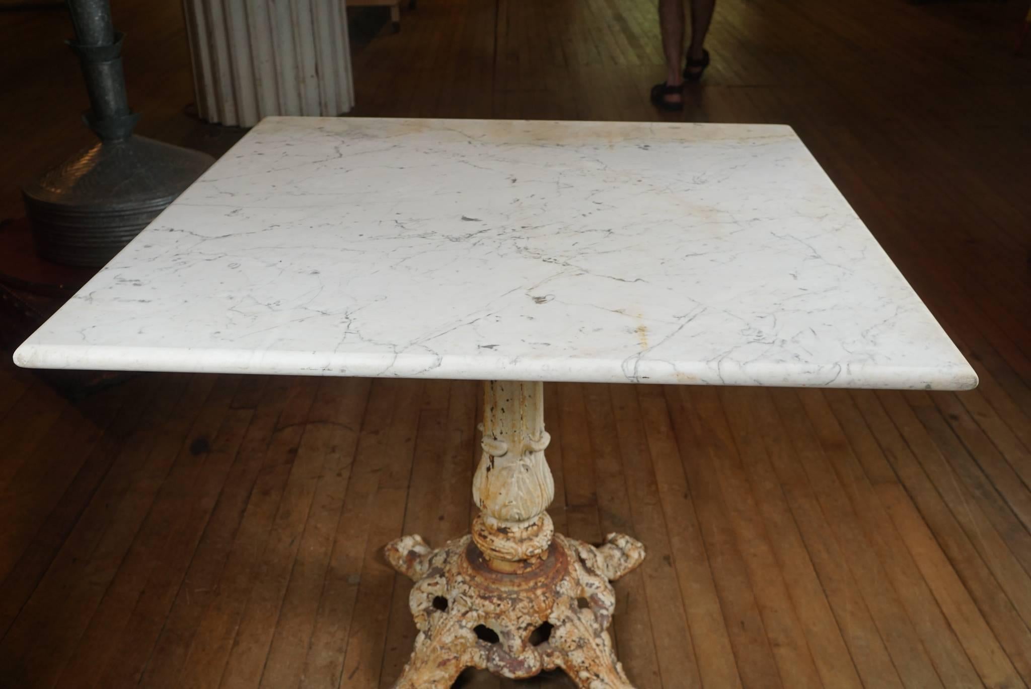 American Marble Garden Table For Sale