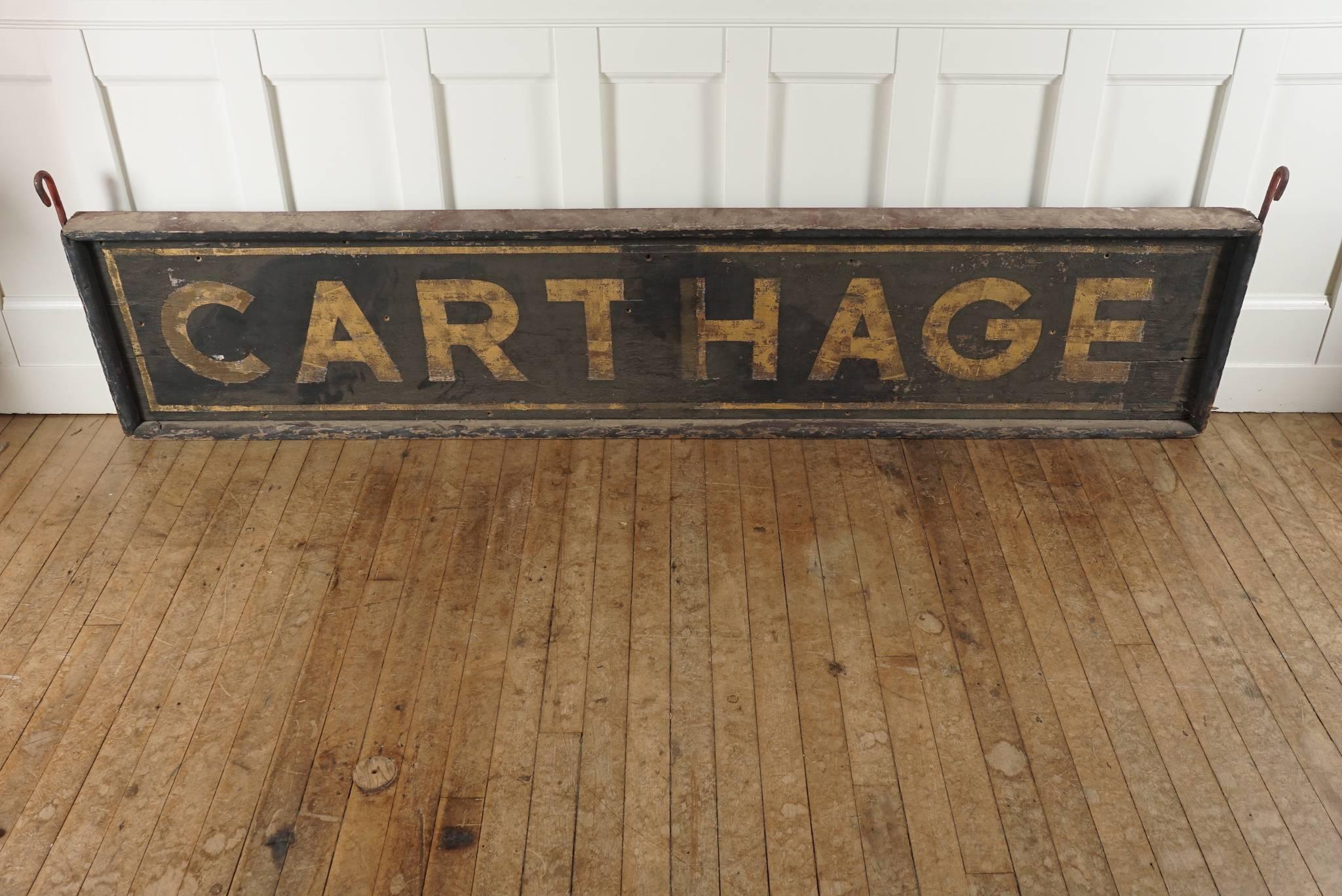 Iron Rxr Depot Sign: Carthage, New York For Sale