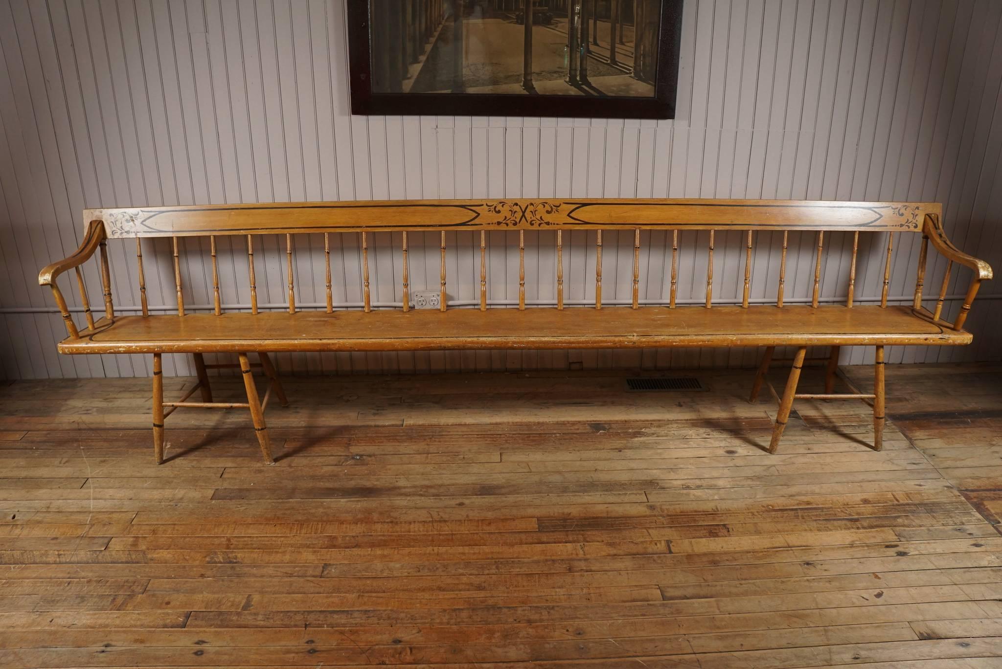 19th Century Painted Bench
