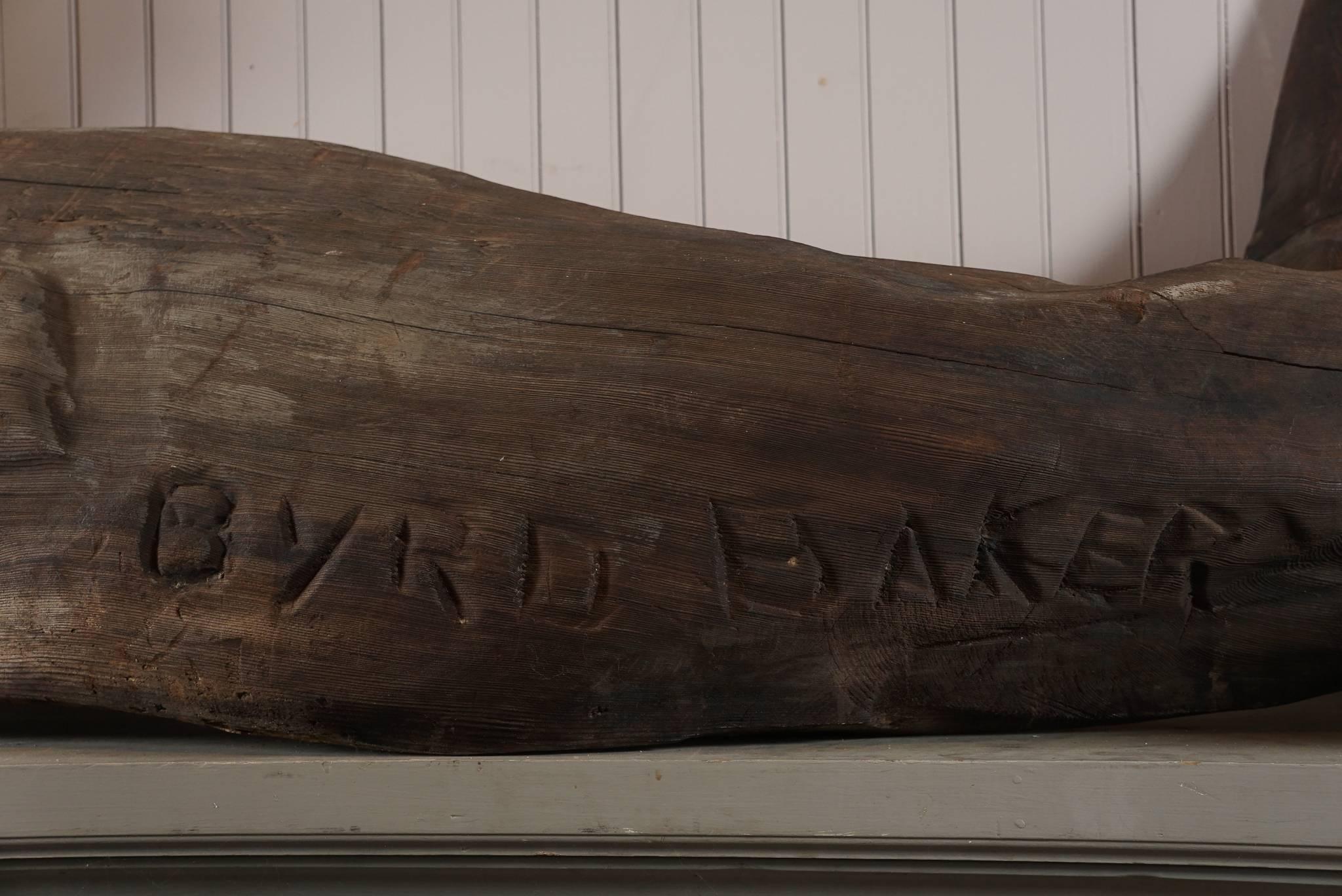 Wood Whale by Byrd Baker For Sale