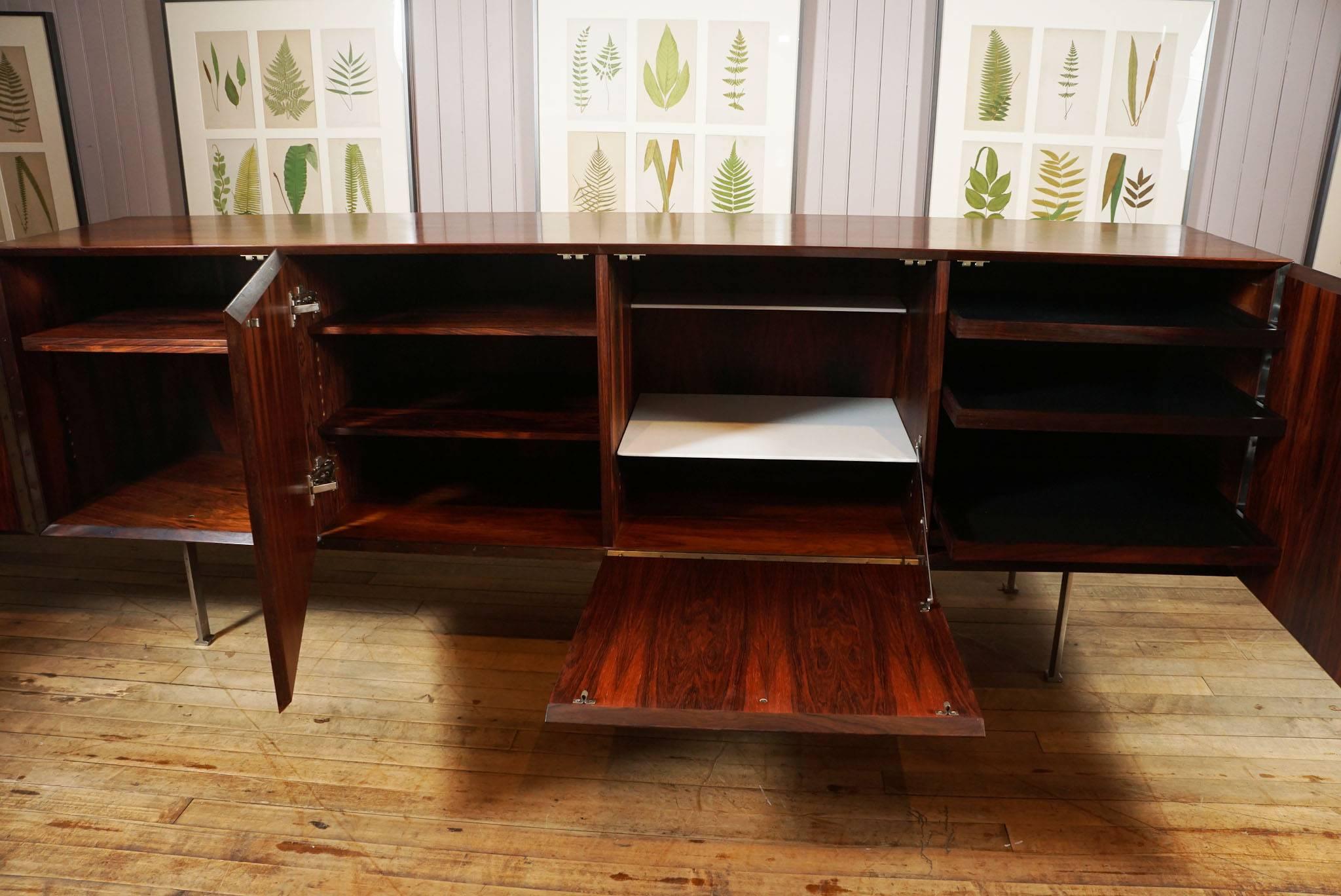 Poul Norreklit Rosewood Credenza for Georg Petersen In Excellent Condition In Hudson, NY