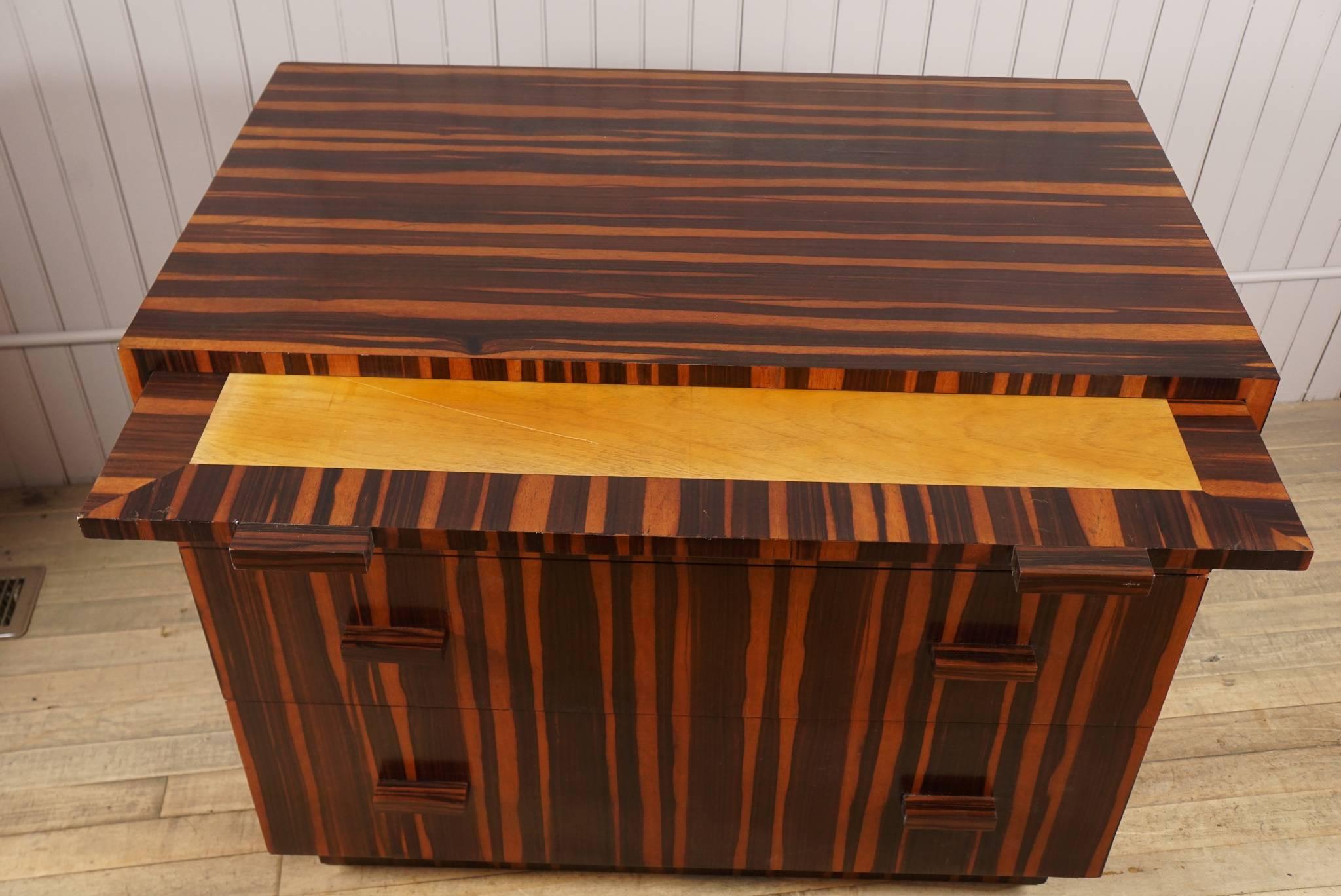 Macassar Ebony Chest In Excellent Condition In Hudson, NY