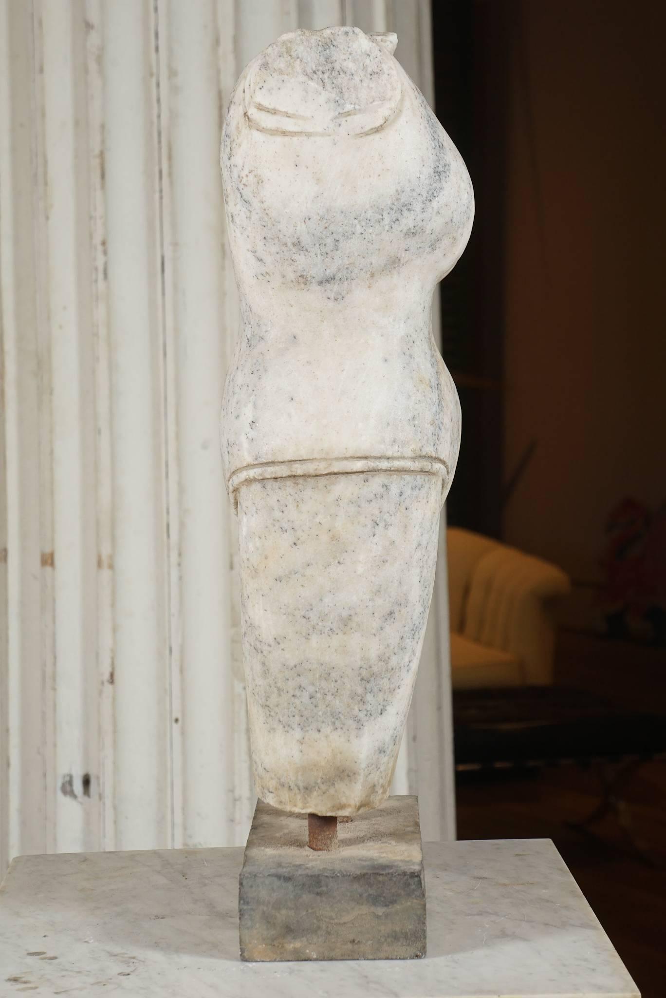 Marble Torso In Excellent Condition In Hudson, NY