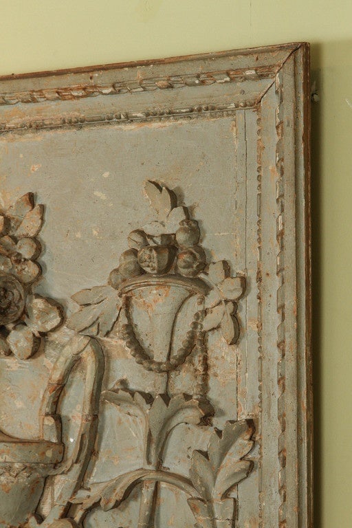 Louis XVI Carved and Painted Panel, 18th Century 2