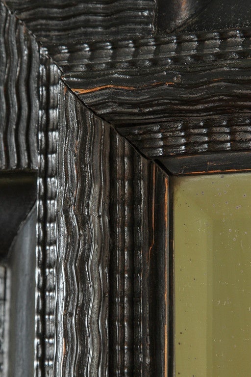 Belgian Flemish Ebonized Frame, 17th Century with Mirror