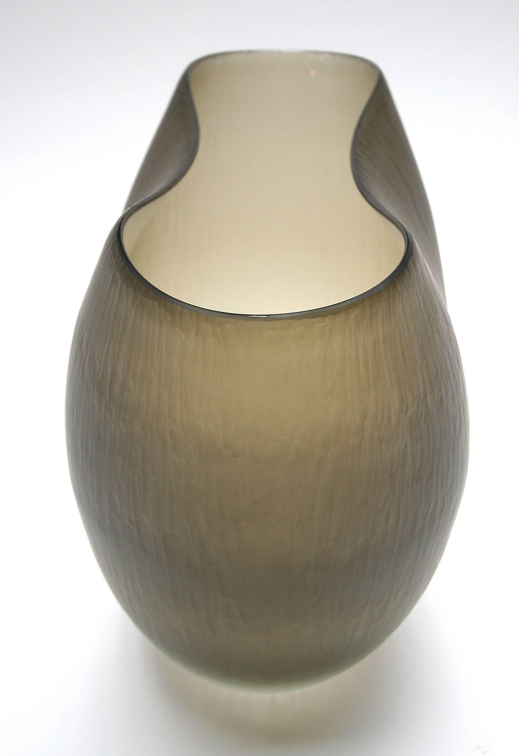 sage glass vase
