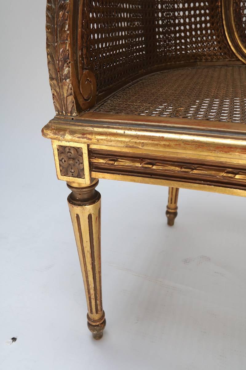 Early 20th Century Louis XVI Style Cane Chair