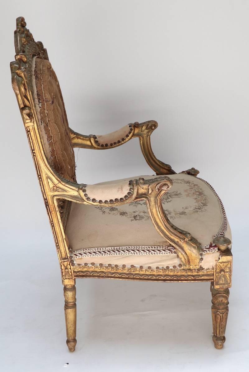 Italian Pair of Louis XVI Antique Chairs