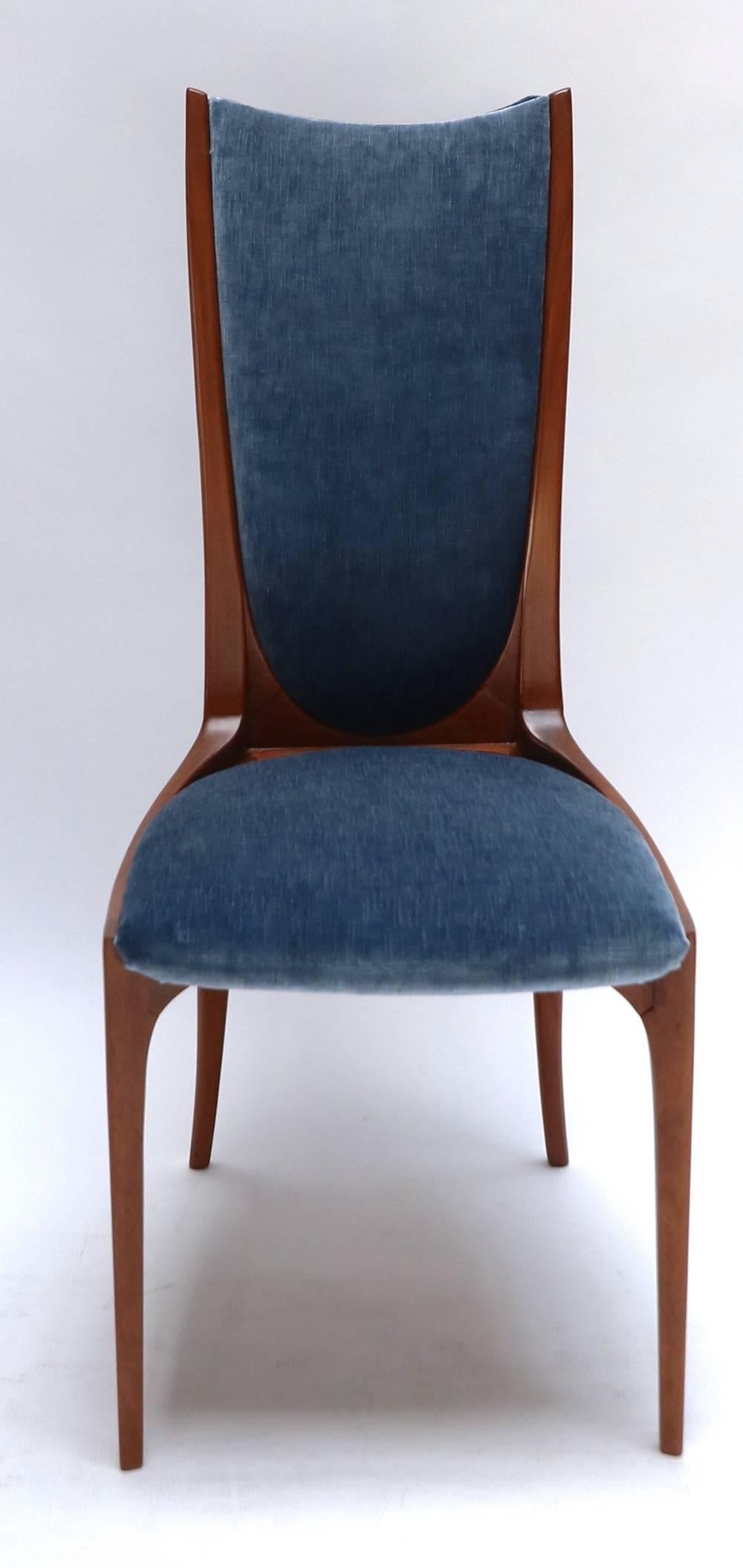 Mid-Century Modern Set of Ten 1960s Brazilian Caviuna Dining Chairs