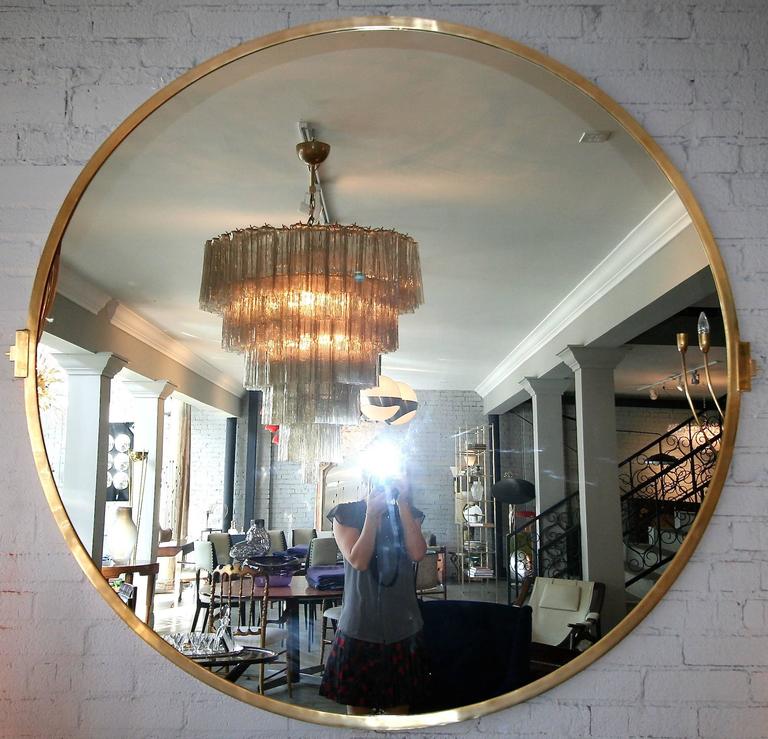 Large Custom Round Brass Mirror For At 1stdibs Large Custom 5 Foot Round Brass Mirror Can Be Done In Diffe Shapes