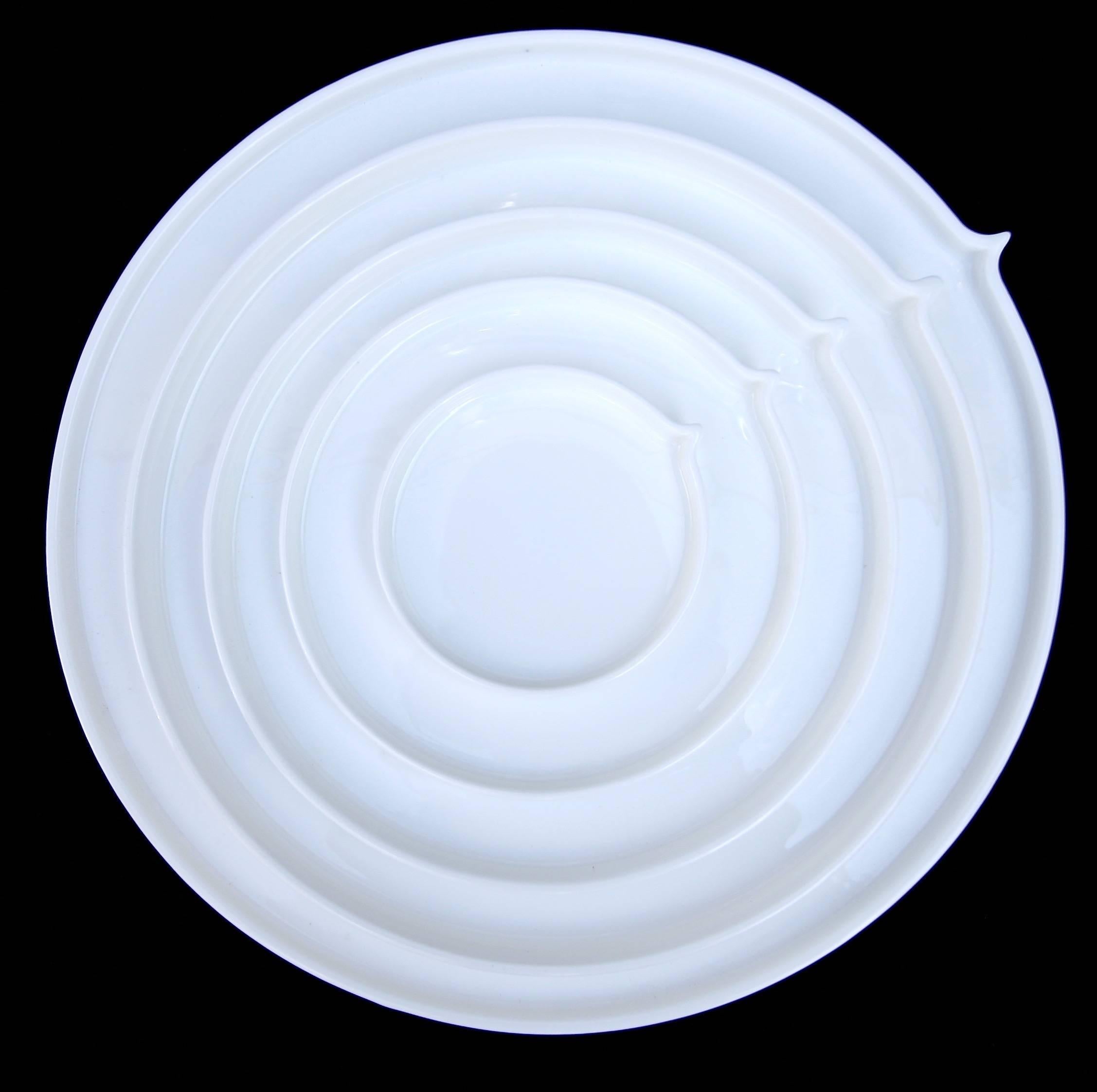 White round bone china plates by Ann Van Hoey for the line Geometry for Serax. Sold individually.

Measures: Mini $21 (3.75