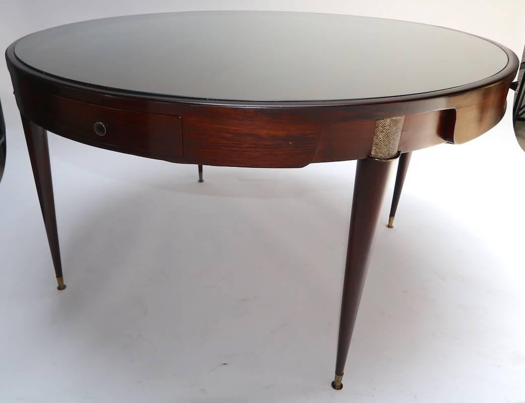 Mid-20th Century 1960s Brazilian Jacaranda Wood Center / Card Table For Sale