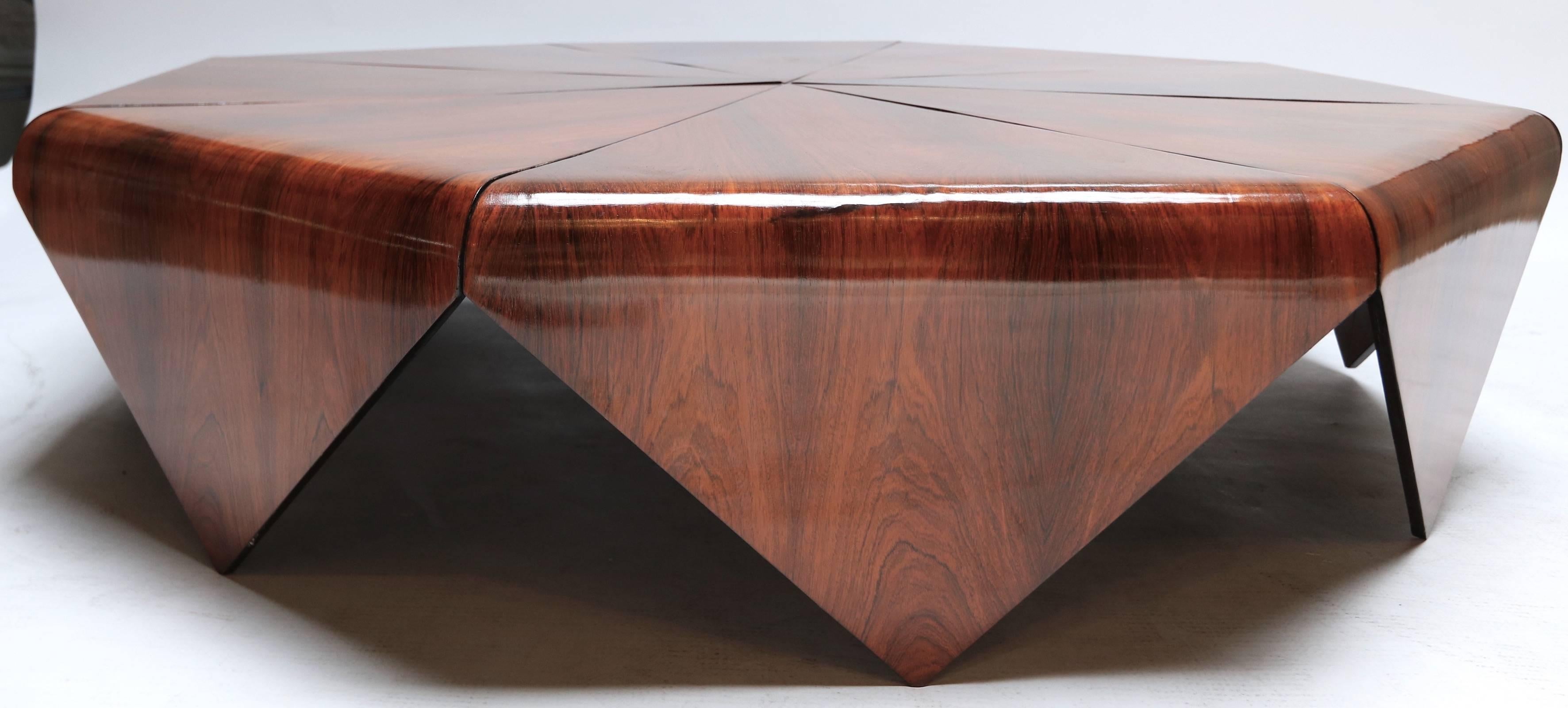 Mid-20th Century Petalas 1960s Brazilian Jacaranda Coffee Table by Jorge Zalszupin