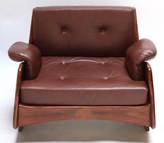 Paire de chaises longues en jacaranda brésilien Jorge Zalszupin des années 1960
