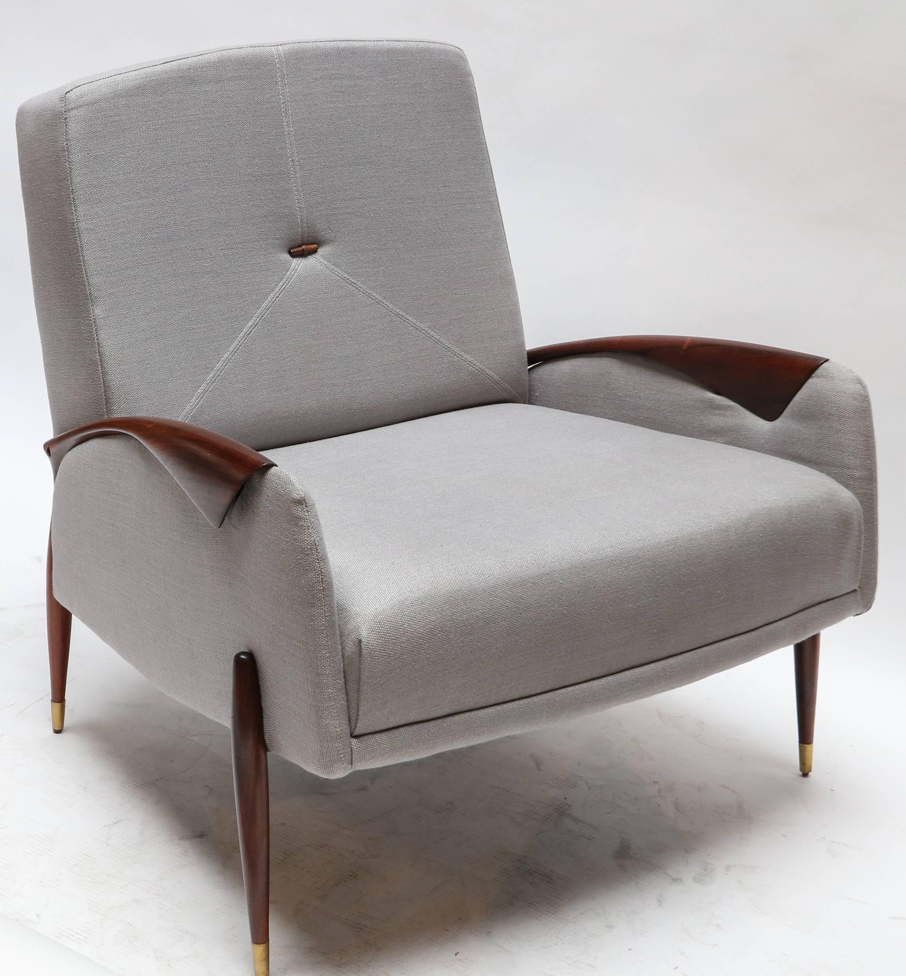 Mid-20th Century Pair of Scapinelli Brazilian Jacaranda Armchairs