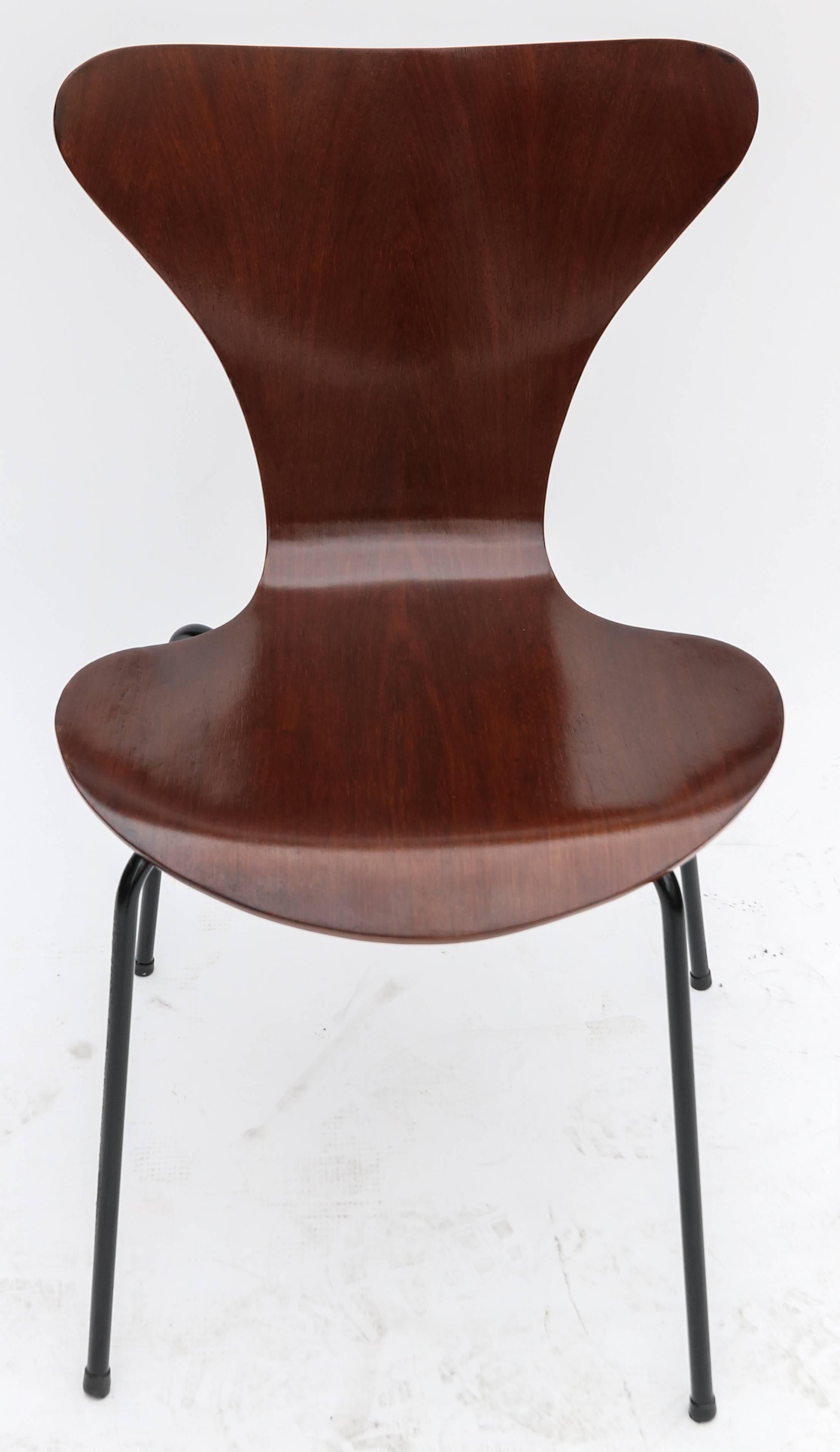 Mid-Century Modern Set of Twelve 1960s Formiga Brazilian Jacaranda and Metal Dining Chairs