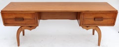 Scapinelli 1960s Brazilian Caviuna Console Table Desk