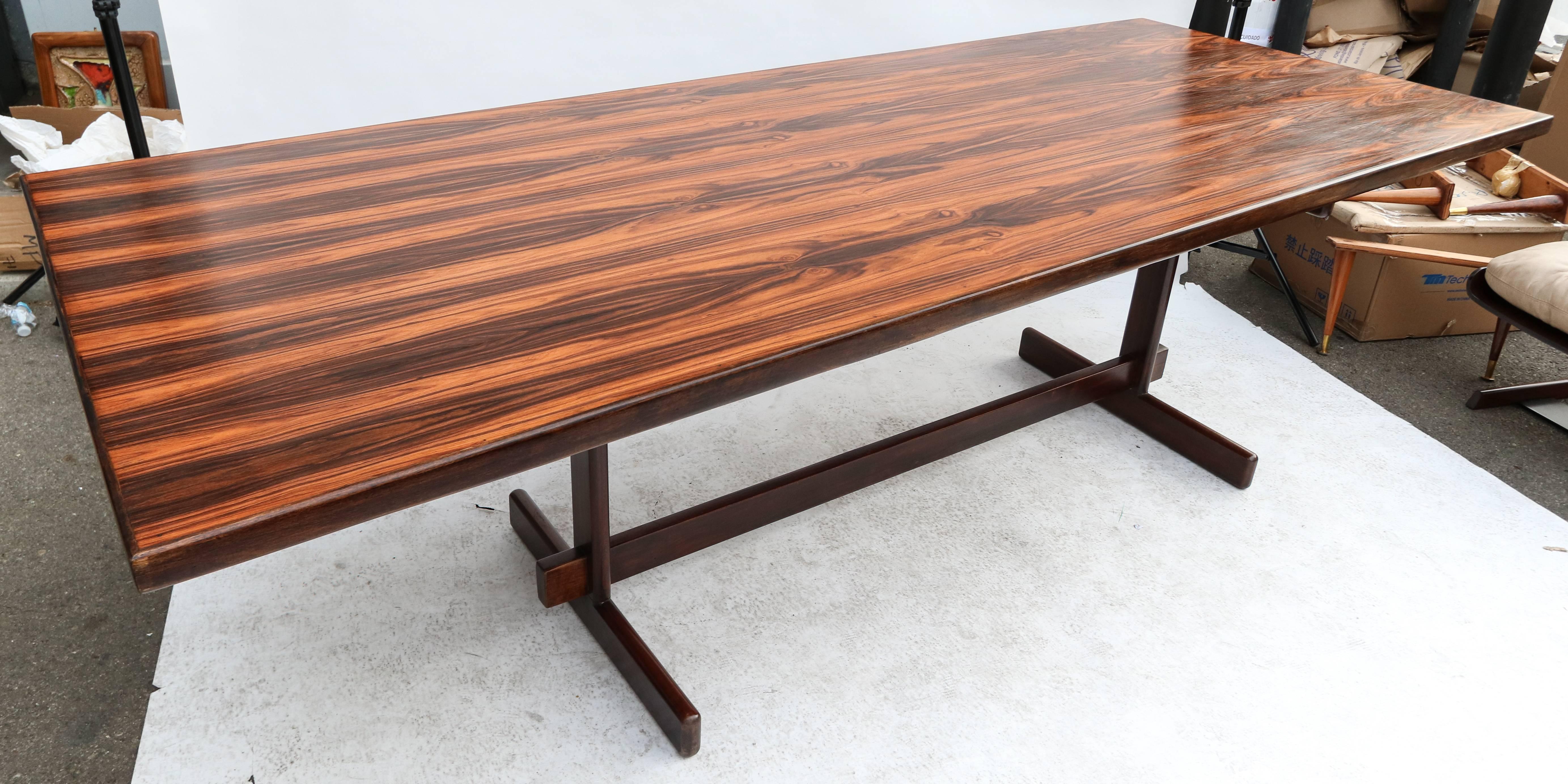 Brazilian Jacaranda wood dining table from the 1960s.