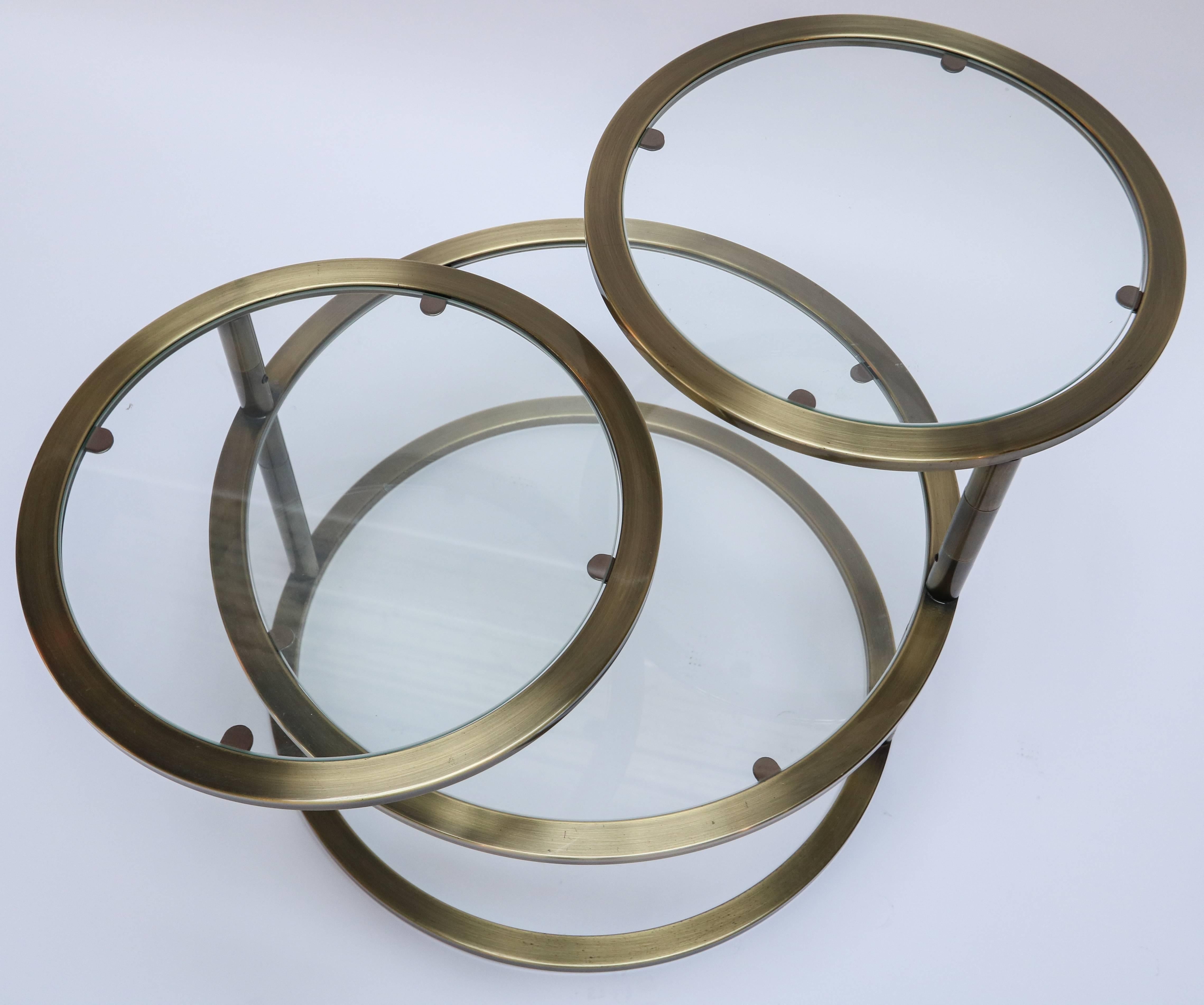 3 tier swivel coffee table