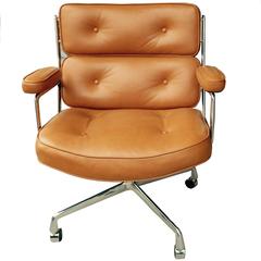 Rare Oversized Time Life Executive Office Chair in Butterscotch Leather