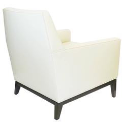 Pair of Edwar Wormley Chairs for Dunbar in Vanilla Leather