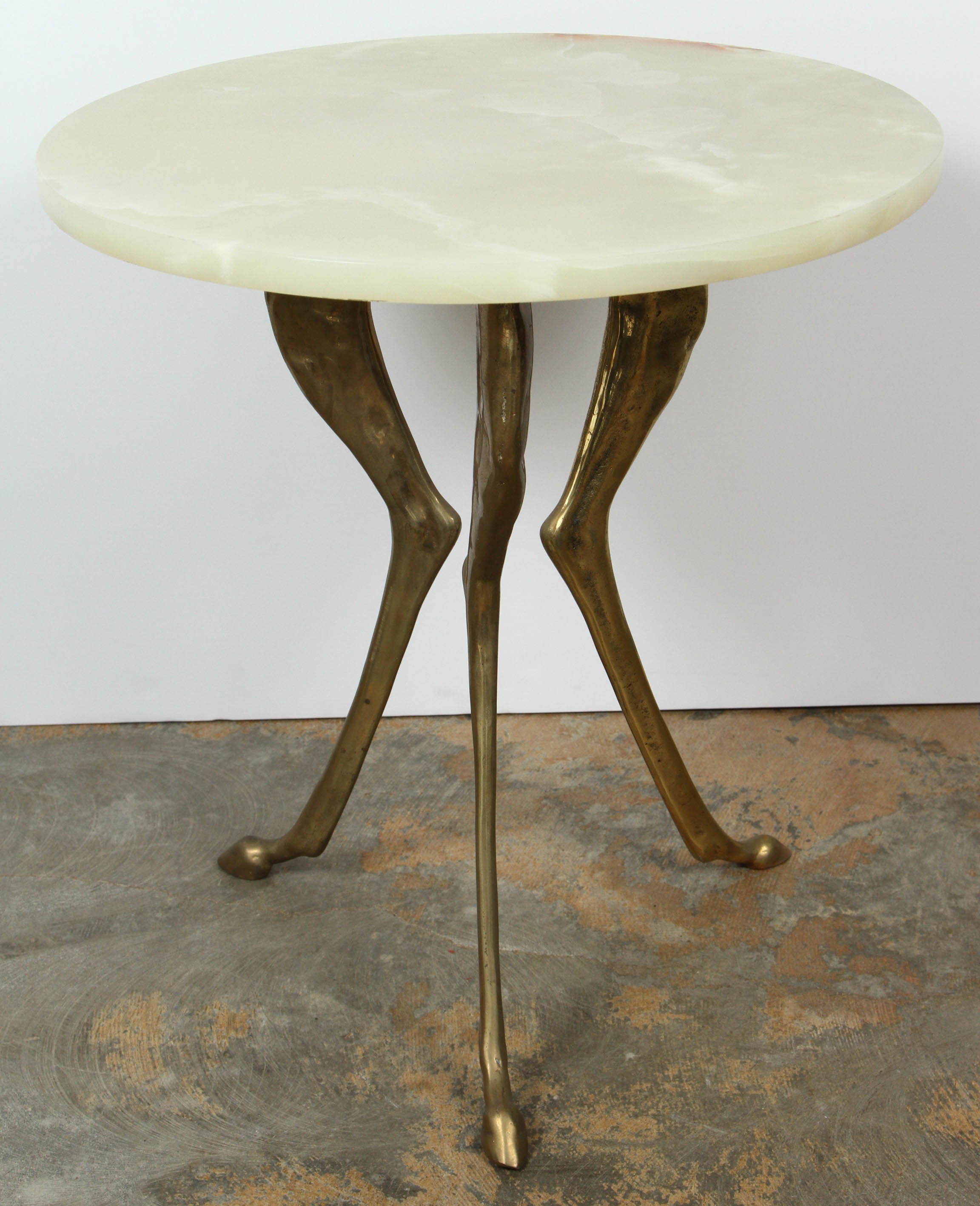 Vintage Bronze and Onyx Side Table 1