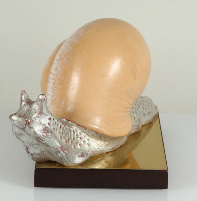 Hand-Painted Italian 1970s Snail Sculpture For Sale 1