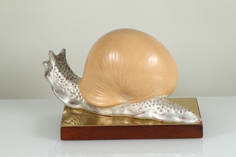 Hand-Painted Italian 1970s Snail Sculpture For Sale 2